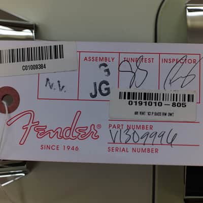 Fender American Vintage '63 Precision Bass 2013 Olympic White image 22