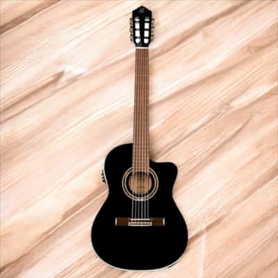 Ortega Performer Series Full Size Guitar Solid Spruce/ Sapele Black - RCE138-T4BK image 3