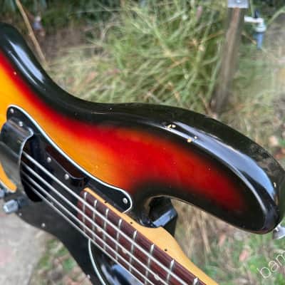 1977 Fender Precision Bass - Sunburst with Rosewood Fretboard - OHSC image 10