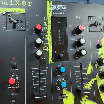 Neu Professional DJM525 2 Channel DJ Scratch Battle Mixer - Black & Yellow image 2