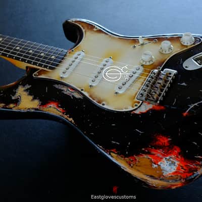 Fender Stratocaster Black Heavy Aged Relic image 6