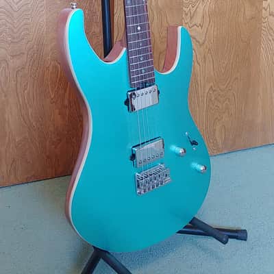 Firefly FFSA-MGN 516 Super Strat Alnico HH Coil Split 2023 - Metallic Green / Natural Mahogany image 6