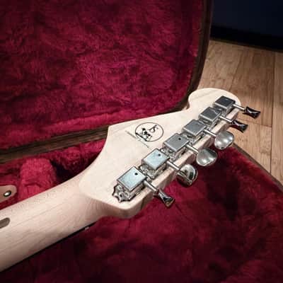 Sargent Guitars | Custom Built One-Piece Aged Acacia Koa Hardtail Strat | Lindy Fralin Real '54 Pickups | Warmoth Neck | 8.6 lbs | NEW Build | w/New Fender Poodle Case image 8