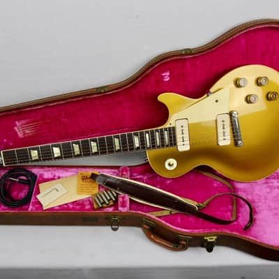 Gibson Rare Vintage 1955 Les Paul Goldtop All Gold Model Near Mint Original With Case Candy Amazing image 12