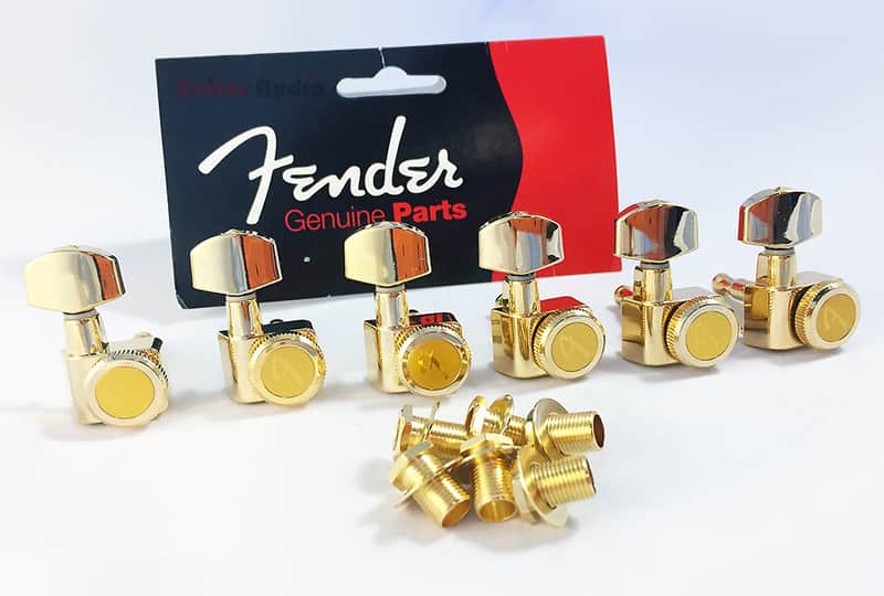 Genuine Fender Locking Guitar F Tuning Pegs Tuners Machines - GOLD image 1