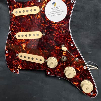 Rock'n R Guitars Loaded SSS for Stratocaster Pickguard W/GM 62z's & Mods 2022 Dark Brown Tortoise image 1