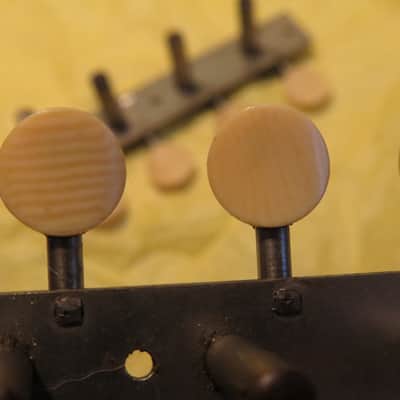 vintage 1800's early 1900's vintage mandolin tuners striped catalin/bone/ivory buttons image 8