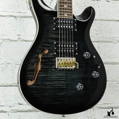 PRS SE Custom 24 Semi-Hollow Piezo Charcoal Burst w/ bag (#6521) image 2