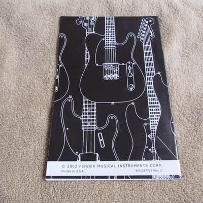2002 Fender Owners Manual For Guitars And Basses Cool Case Candy Very Good Used Condition Genuine F image 2