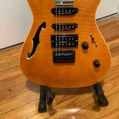 Teton TRS20NT 2013 Semi-Hollow Body Flamed Maple Top Electric Guitar image 1
