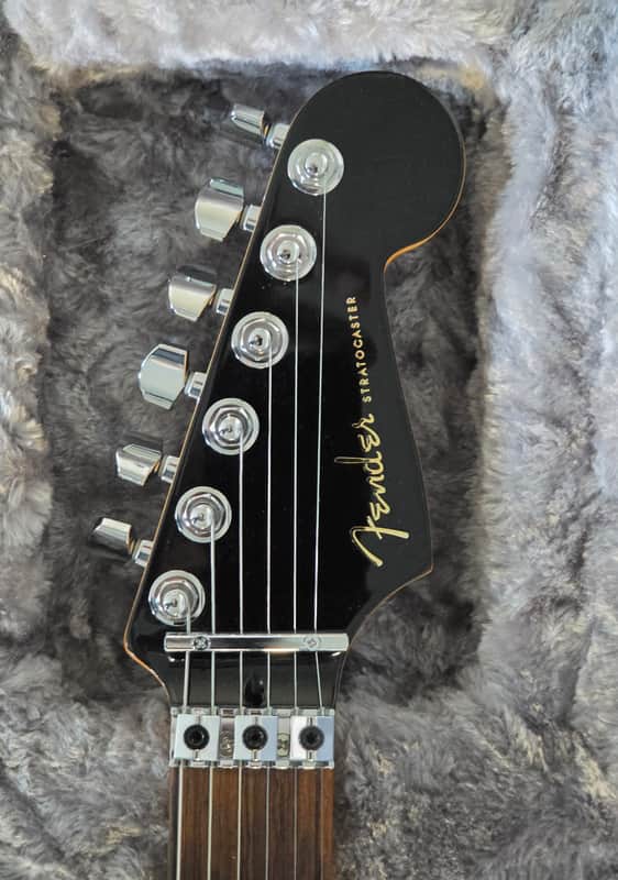 Fender American Ultra Luxe Stratocaster Floyd Rose HSS - Mystic Black image 1