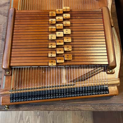 Orthey Custom 21-Key Autoharp Cherry Finish w/ Pickup and Gig Bag image 1