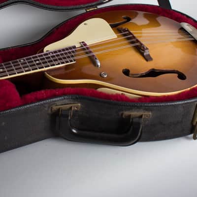 Kay K-95 Hollow Body Electric Mandolin (1958), ser. #L9117-418, black hard shell case. image 12