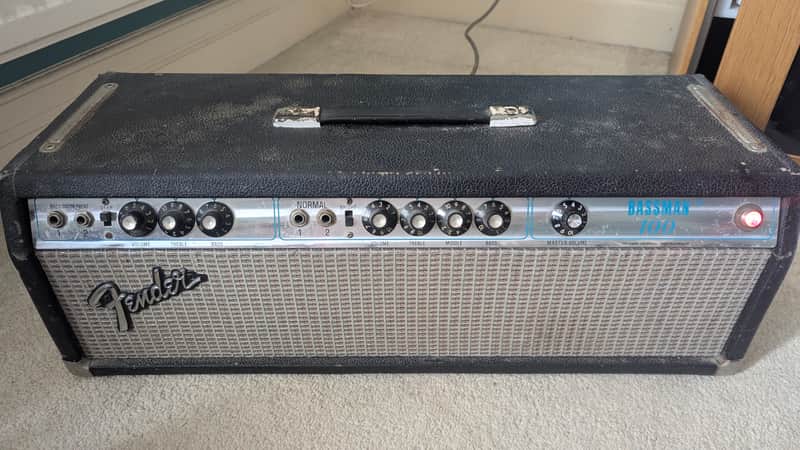 Fender Bassman 100 2-Channel 100-Watt Guitar Amp Head 1972 - 1976 - Silverface image 1