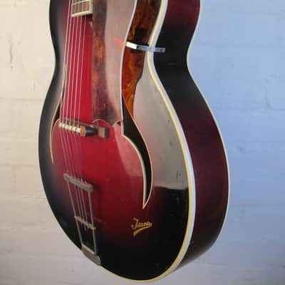Isana "Elvis Model" 1958 Redburst, built by Josef Sandner. Archtop image 8