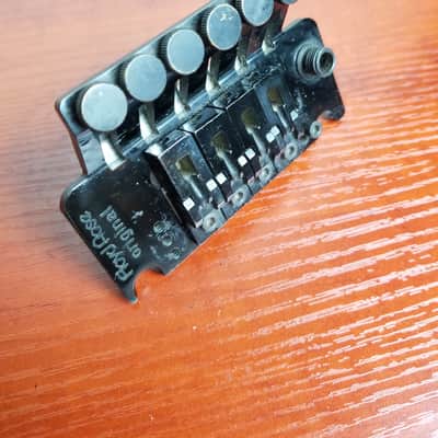 Left Handed Floyd Rose Original Tremolo System Bridge  Lefty 1983 Black-Steve Vai Owned-Vintage image 6