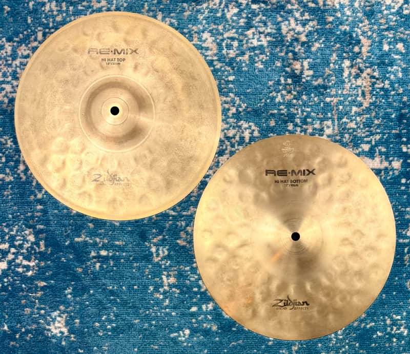 1998 12" Zildjian REMIX HIHATS 646g 969g image 1