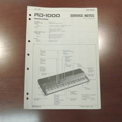 Roland RD-1000 Service Notes [Three Wave Music]