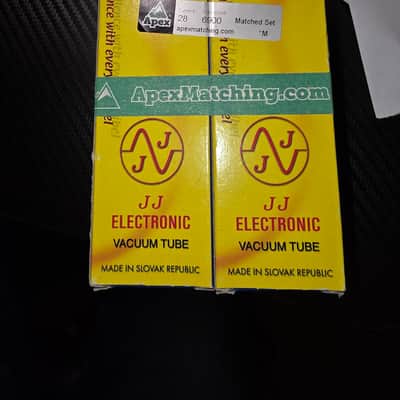 JJ Electronic EL34 Power Tube Apex Matched Pair 2010s - Clear Glass / Black Base image 1