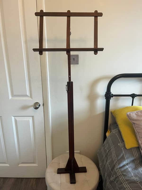 Beautiful Vintage/Antique Wooden Sheet Music Stand/Lectern - Adjustable Height image 1