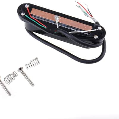 Dual Hot Rail Pickup High Output Guitar Single Coil Sized Humbucker for Fender Squier Strat Electric Guitar, Black image 2