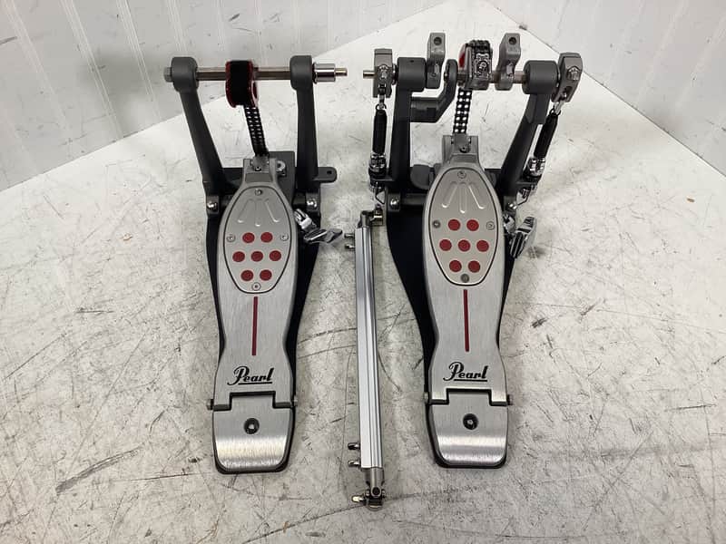 Pearl Eliminator Redline Double Kick Pedal - Silver / Black / Red image 1