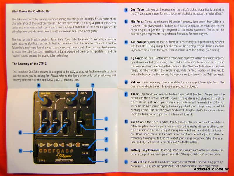 Takamine CTP-2 Cool Tube Acoustic Guitar Preamp / NOS | Reverb