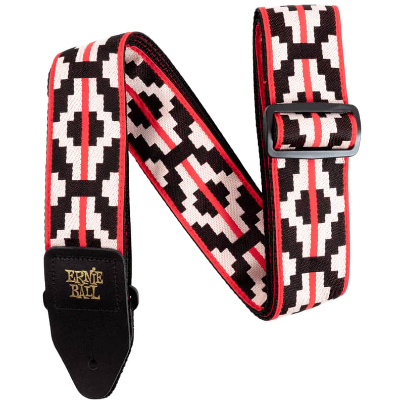 Ernie Ball Ristra Red Jacquard Strap image 1