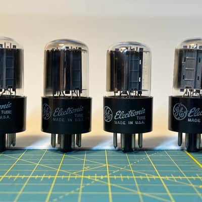 Matched Quad GE General Electric 6SN7GTB Tubes - Test Excellent - Set 5 image 2