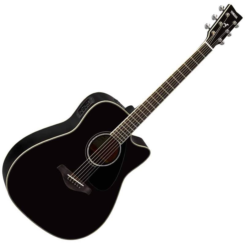 Yamaha FGX830C Acoustic Electric Guitar - Black imagen 1