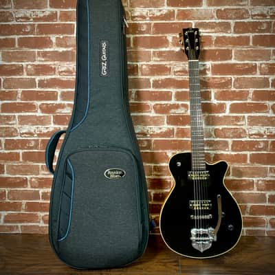 Grez Guitars Mendocino Custom 2020 Black/Natural, Old Growth Redwood/Mahogany  (Authorized Dealer) image 4