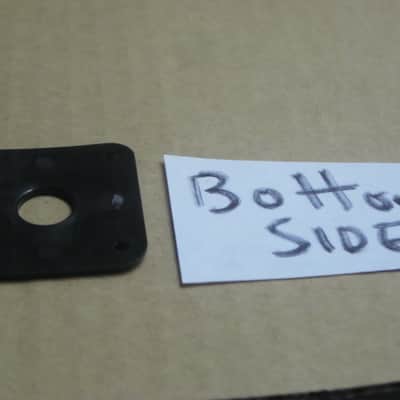 lightly used (lightly relic'd) genuine Gibson PRJP-010 Black Plastic Jack Plate for Les Paul + very clean gold screws (clean or used silver finish screws available upon request) [1990s - 2020s (specifically from 2008)] image 15