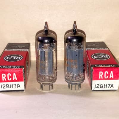 1962 RCA 12BH7A Tubes, Matched Pair, NOS/NIB, Tested, Matched Codes image 1