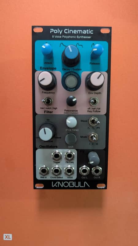 Knobula Poly Cinematic 8-Voice Polyphonic Synthesizer Eurorack Module 2022 - Present - Multi-Color image 1