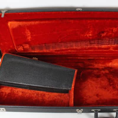 1975-1976 Black Fender Jazz Bass Precision Telecaster BASS Hardshell CASE Red Interior 1970's 1977 1978 1979 image 9