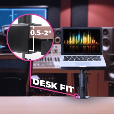 Liquid Stands Laptop Desk Mount - 9x12.5" Adjustable Laptop Mount for Desk Holds Up to 65 LBS - Versatile Laptop Arm Mount for Desk, Piano & Workstations – Ergonomic & Adjustable Design image 6