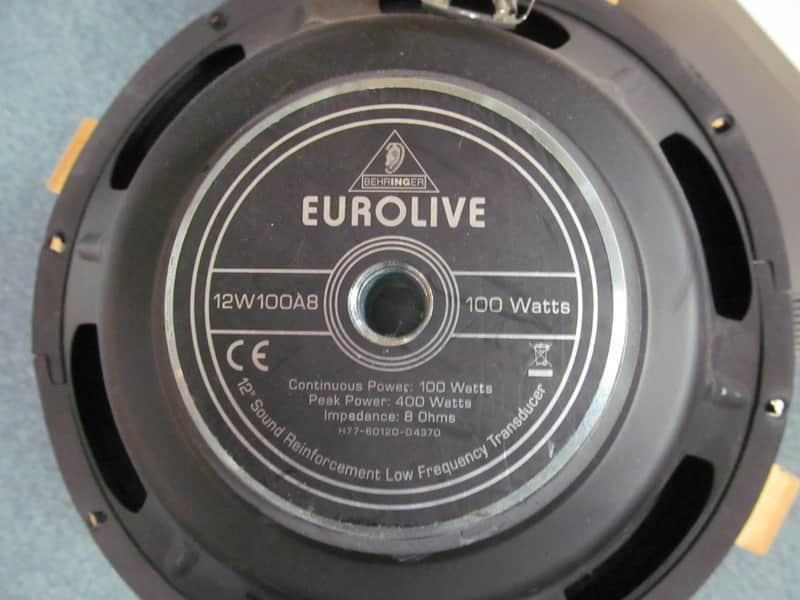 Behringer Eurolive 12W100AB 100 Watts 8 Ohms 12" Replacement Speaker image 1