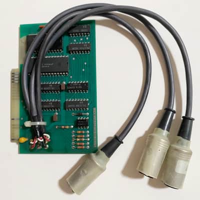 Passport Designs MIDI Interface A-001 — Apple II — First Generation 1983 — Complete IN/OUT/THRU Harness — Made in USA image 1