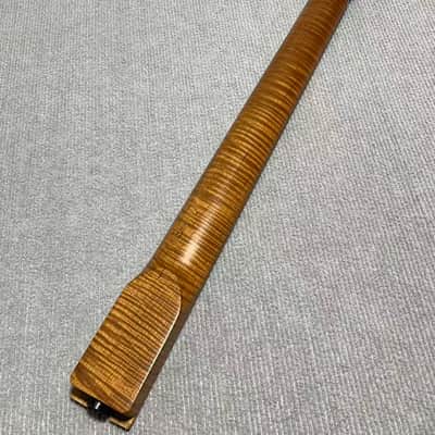 Banana head floyd rose nut stainless steel 24 frets Sickle head roasted flame Maple guitar neck 25.5inch hole 10mm Lock nut Satin image 6