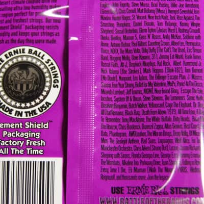 Ernie Ball 2250 classic rock'n'roll power slinky pure nickel wrap electric guitar strings 11-48. image 2