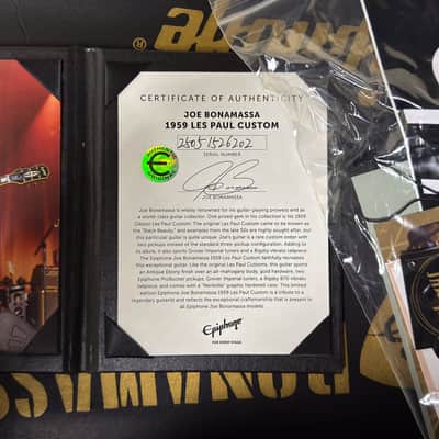 Epiphone Joe Bonamassa 1959 Les Paul Custom Antique Ebony (202) image 8