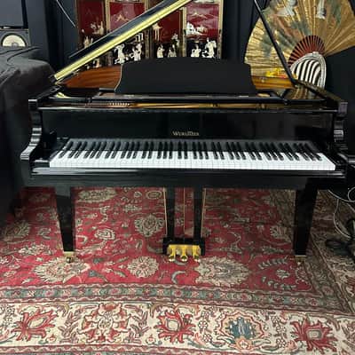 Wurlitzer C143 Grand Piano – 4'7", Glossy Black image 3