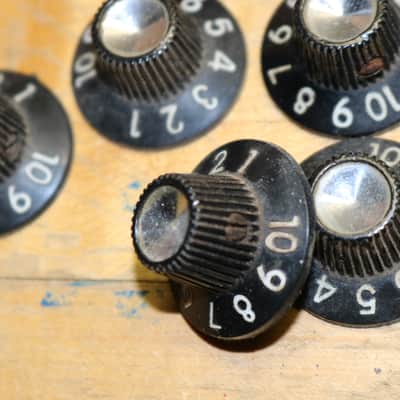 Vintage Original Fender Blackface Amp Control Knobs - Lot of 7 image 2