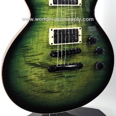 ESP ESP USA Custom Eclipse w/ Seymour Duncan with Case - Dark Lime Sunburst Serial#: US25293 image 2