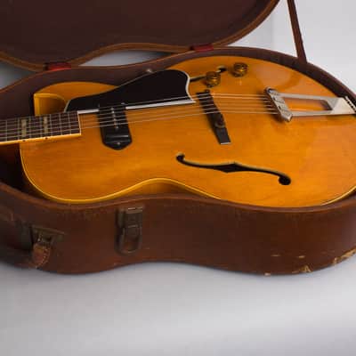 Gibson  ES-175N Arch Top Hollow Body Electric Guitar (1954), ser. #A-17919, original brown hard shell case. image 12
