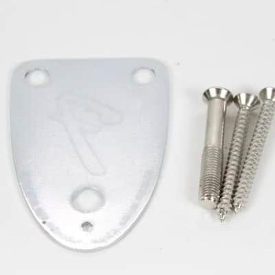 Fender Stratocaster/Telecaster 1970s Style Chrome Neck Plate Reissue 3-Bolt image 3