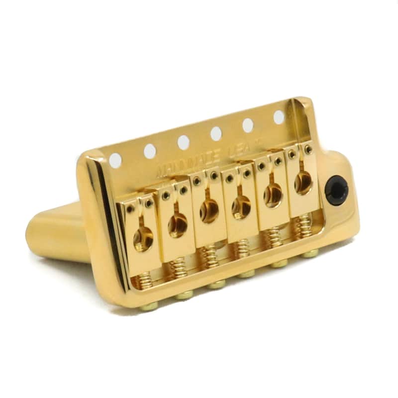 MannMade USA Tremolo Bridge - Gold/Polished Saddles - fits PRS style guitars image 1