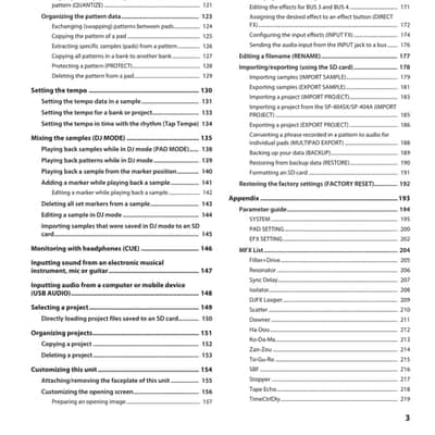 Roland SP-404MK2 — 7 in 1 Owners Manual Guide Guide — 359 Pages — USA Made image 3