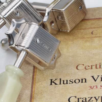 Kluson® 3/3by side Gibson style Nickel Ltd.Edt. VTR Tuners Single Line/Single Ring image 3