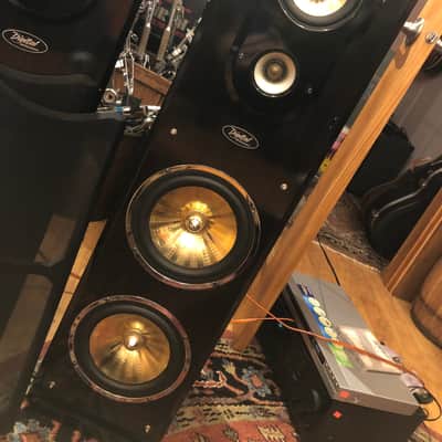Digital Research PT-1100S Digital Three-Way/Four Speakers(pair for floor) 2000’s Glossy Dark Brown Wood image 4